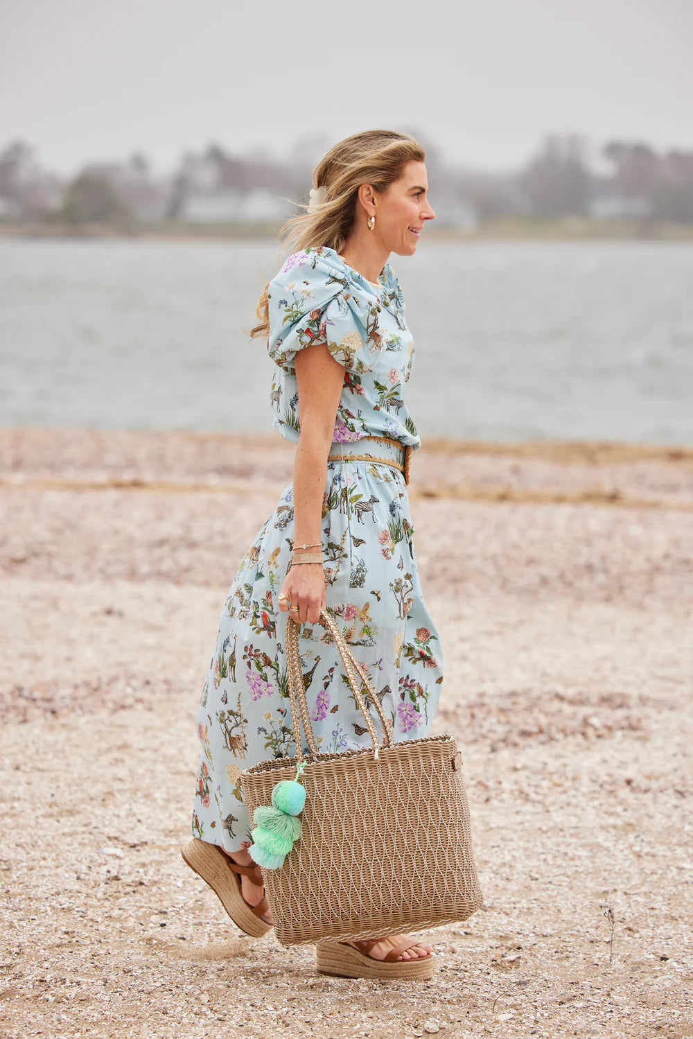 SAND MESH CITRON TOTE